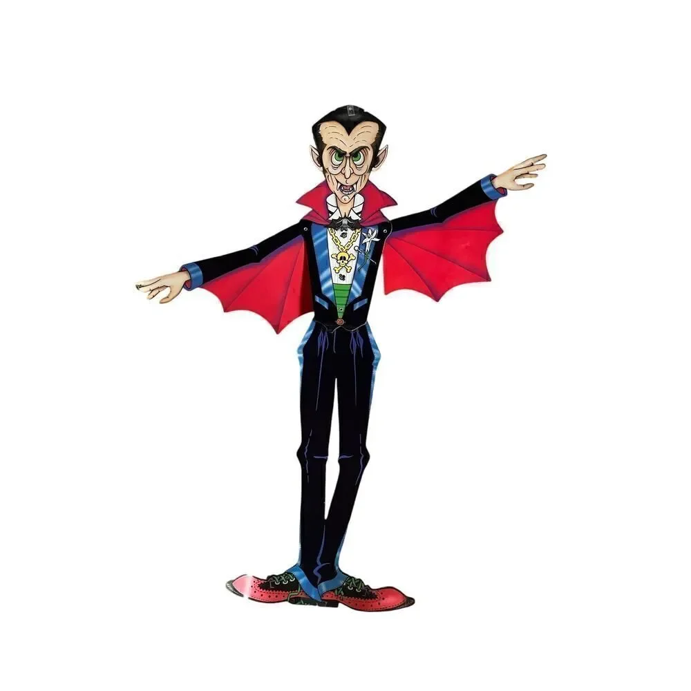 Vtg Beistle Diecut Dracula Halloween 36